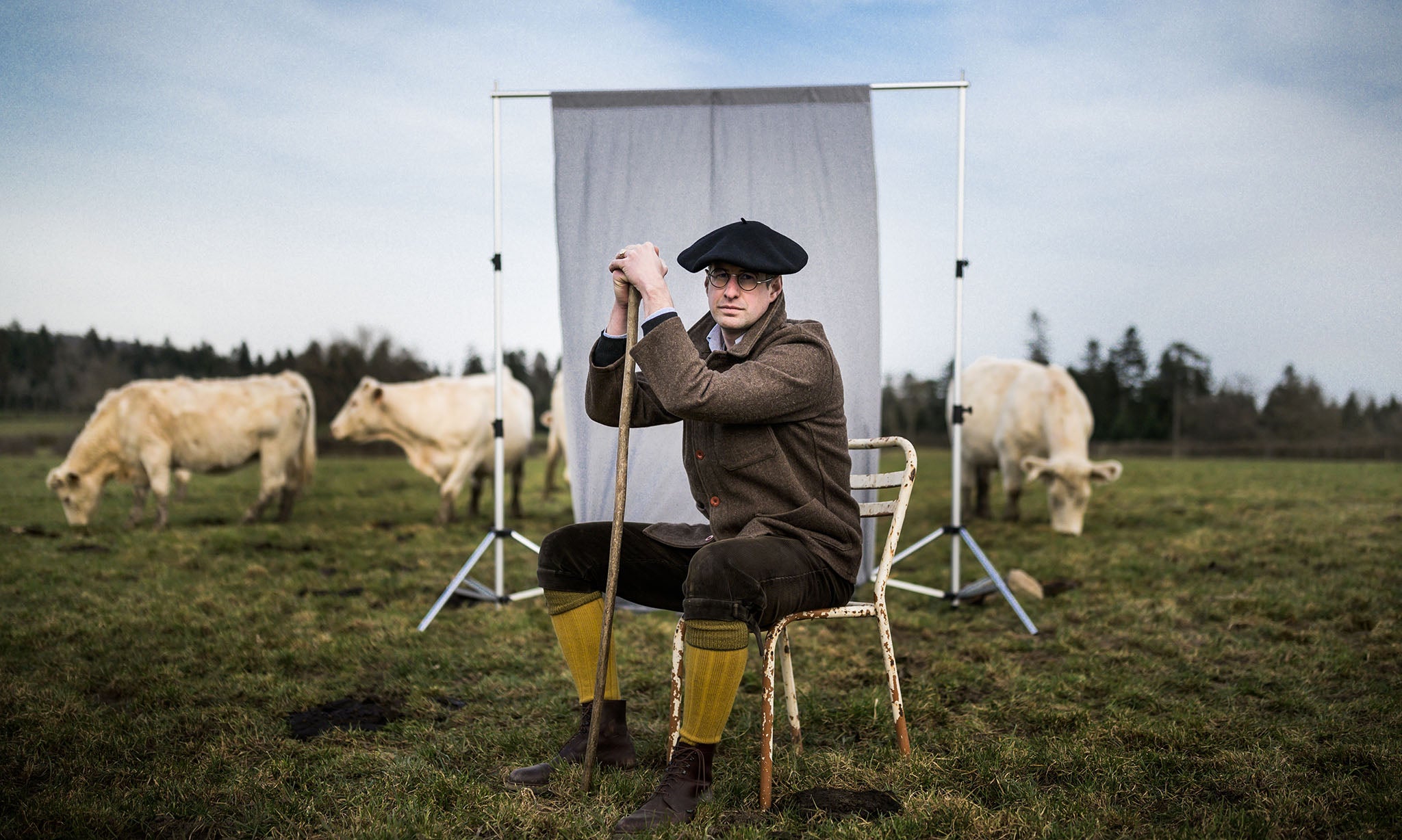 Armand Heitz patures avec les vaches