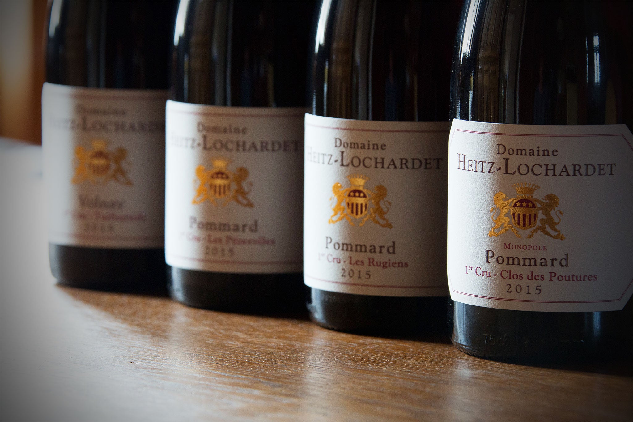 Millésime 2015, Pommard 1er Cru Rugiens, Pézerolles et Clos de Poutures et Volnay 1er Cru Taillepieds