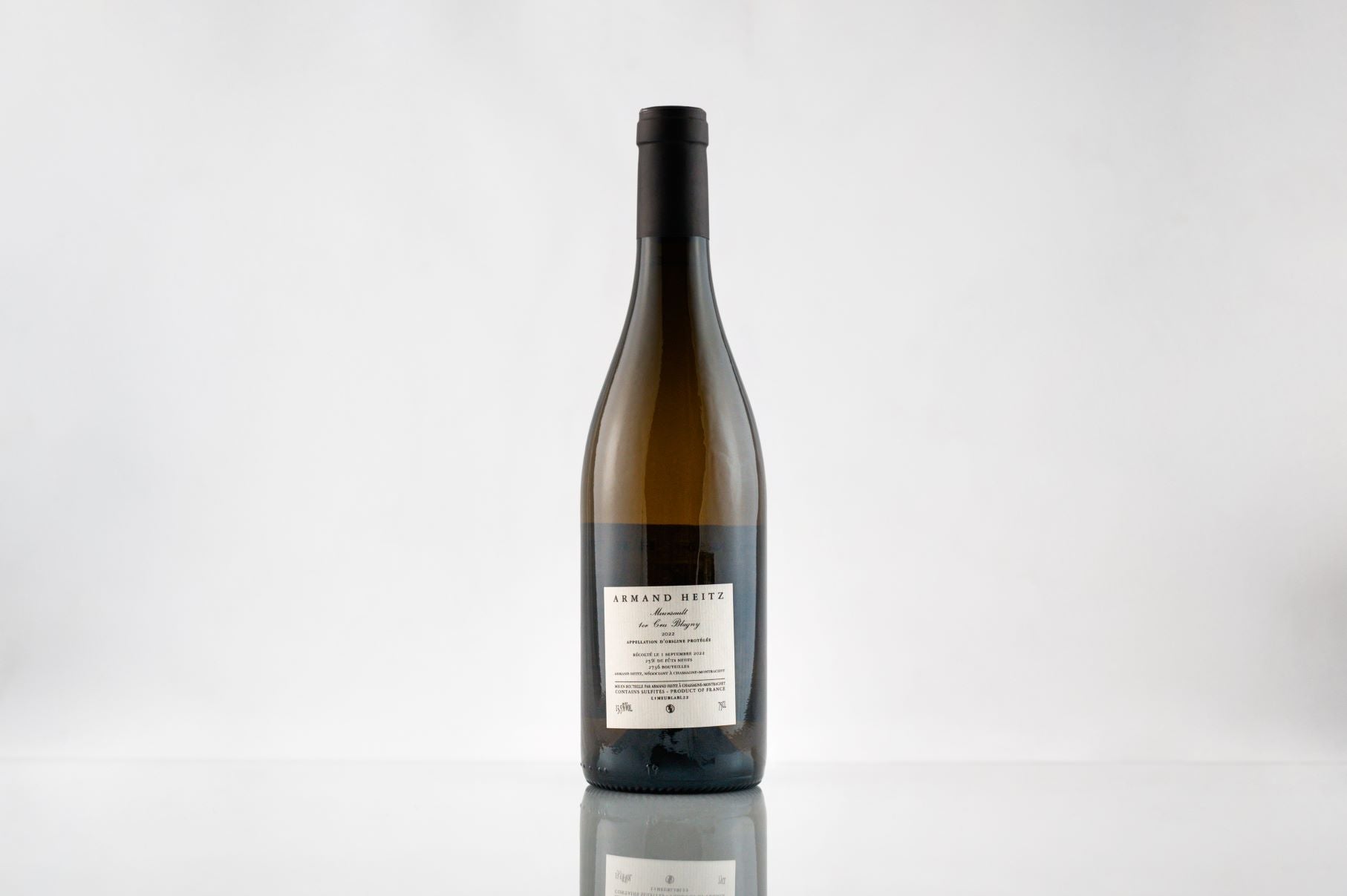 Contre étiquette du Meursault 1er Cru Blagny 2022