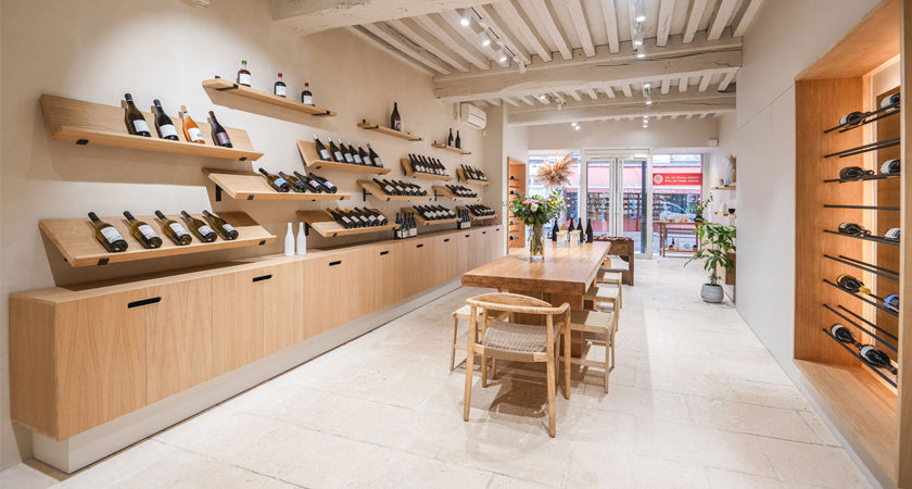 Création d'un magasin à Beaune, chantier réalisé par l'agence A&A Heitz Architecture.