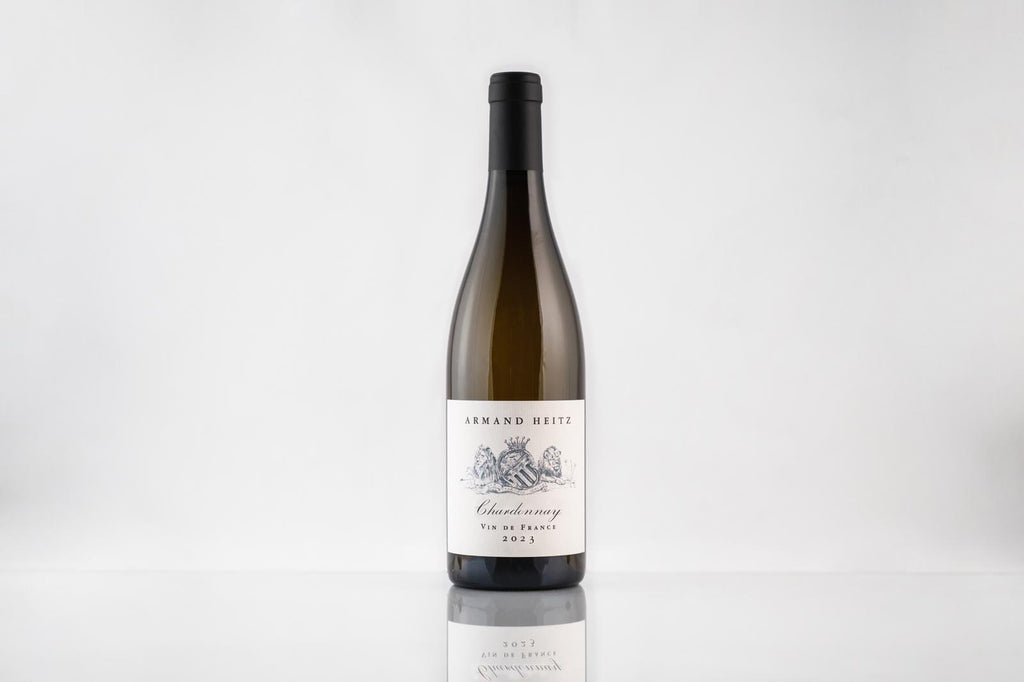 Bouteille de vin blanc cépage chardonnay Armand Heitz