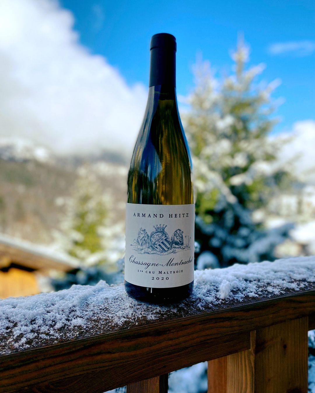 Chassagne-Montrachet premier cru Armand Heitz en station de ski