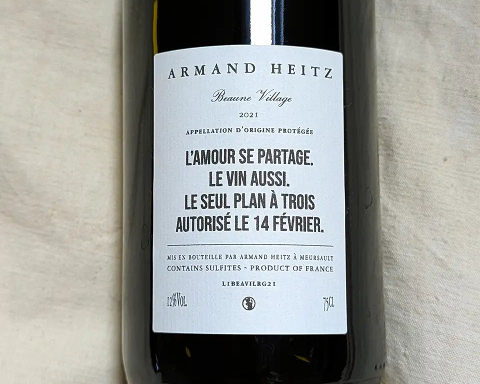 Cuvée éphémère Saint-Valentin Beaune village rouge Armand Heitz