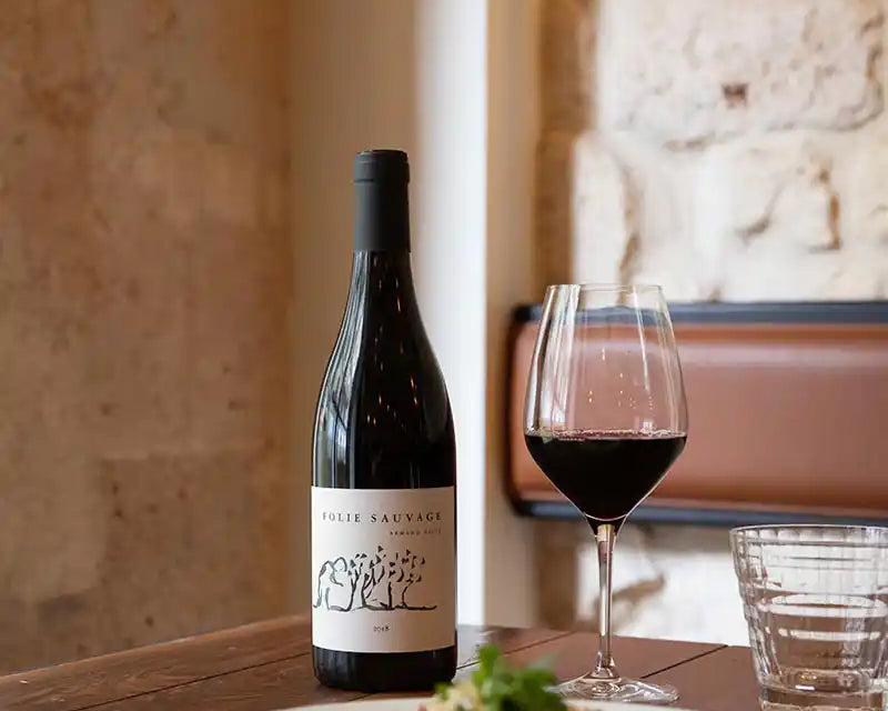 bouteille de vin rouge folie sauvage Armand Heitz accord mets vins