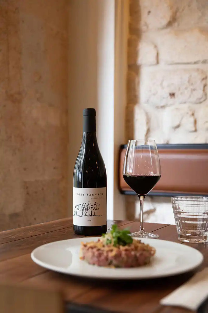 bouteille de vin rouge folie sauvage Armand Heitz accord mets vins
